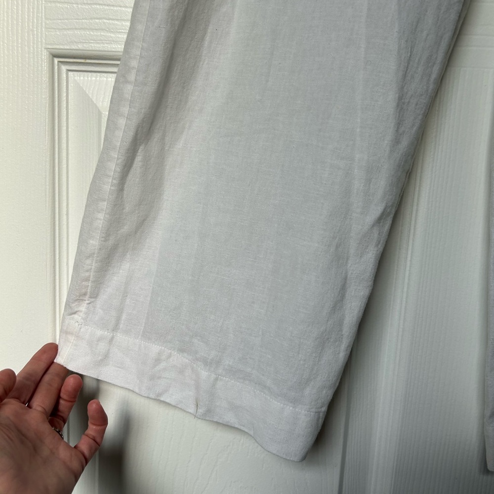 Chicos White Linen Pull On Wide Leg Trousers Pant Size 00 (US Size 2) NWT - Picture 8 of 12